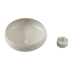 Lindby Elover plafondlamp, beige, Ø 45 cm, ijzer