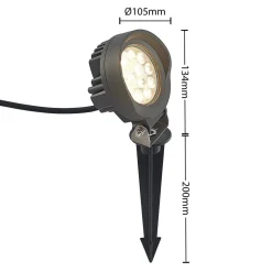 Lindby Emar LED prikspot in donkergrijs