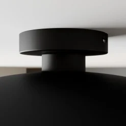 Lindby Emilienne plafondlamp, zwart/goud, metaal, Ø 60 cm