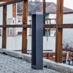 Lindby Emima LED tuinpadverlichting, 80 cm, antraciet, aluminium