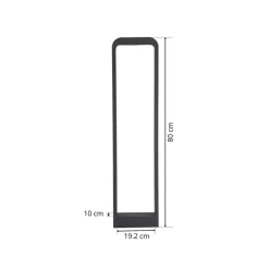 Lindby Emima LED tuinpadverlichting, 80 cm, antraciet, aluminium