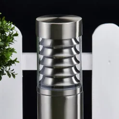 Lindby Enja sokkellamp, 50 cm, roestvrij staal, IP44, E27