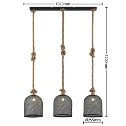 Lindby Epori hanglamp met henneptouw