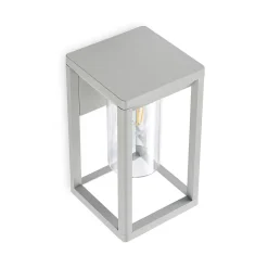 Lindby Estami buitenwandlamp, zilver, metaal, 27cm