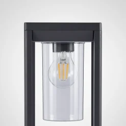 Lindby Estami sokkellamp, 35 cm, antraciet, metaal