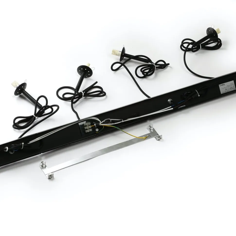 Lindby Etiena hanglamp, 5-lamps, glas opaal