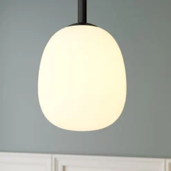 Lindby Etiena hanglamp, 5-lamps, glas opaal