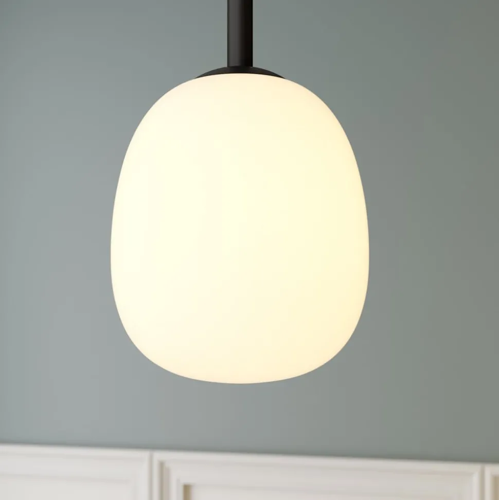 Lindby Etiena hanglamp, 5-lamps, glas opaal