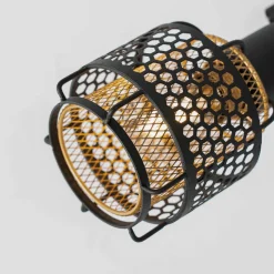 Lindby Eudoria spot 4-lamps zwart/goud