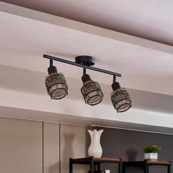 Lindby Eudoria spot 3-lamps zwart/goud