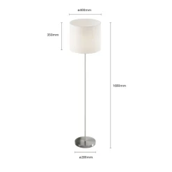 Lindby Everly vloerlamp met stoffen kap