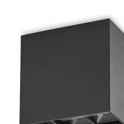 Lindby Eveta LED plafondlamp, 10 cm, antraciet, aluminium, IP65