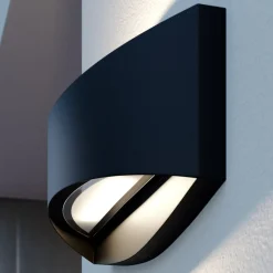 Lindby Evric LED buiten wandlamp, breedte 25,4 cm