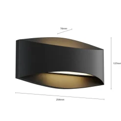 Lindby Evric LED buiten wandlamp, breedte 25,4 cm
