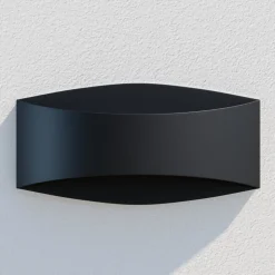 Lindby Evric LED buiten wandlamp, breedte 25,4 cm