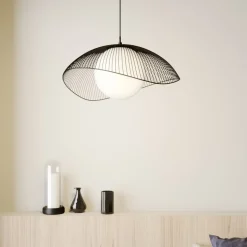 Lindby Fabronia hanglamp, rooster, glasbol