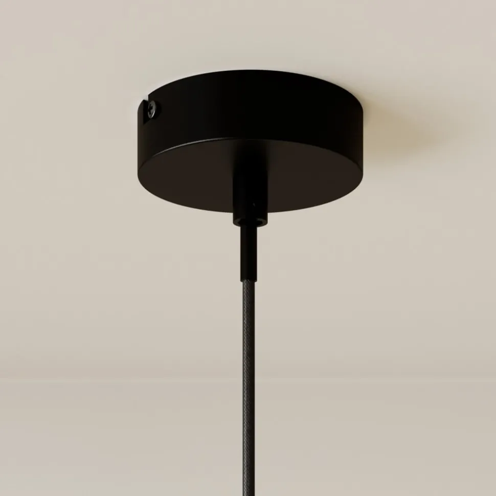 Lindby Fabronia hanglamp, rooster, glasbol