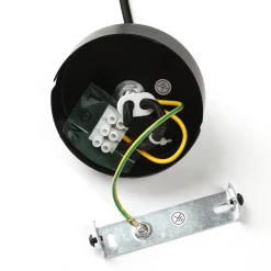 Lindby Fabronia hanglamp, rooster, glasbol