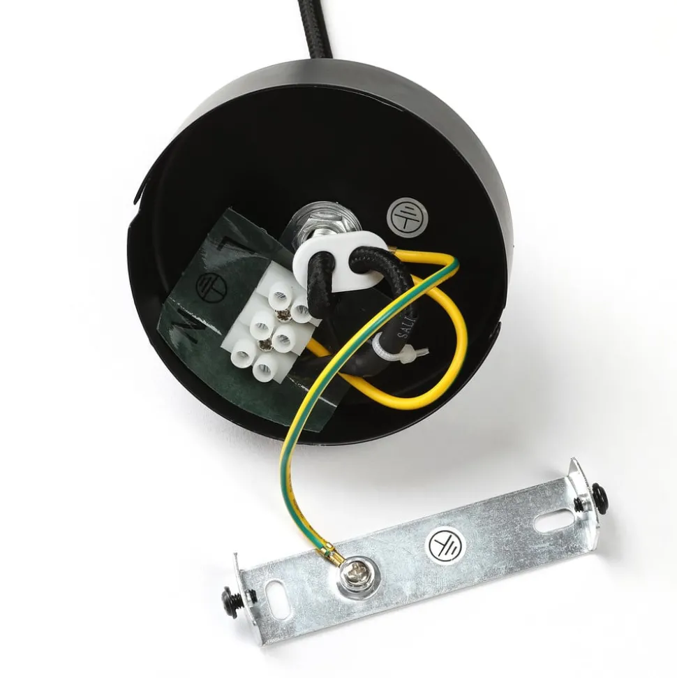 Lindby Fabronia hanglamp, rooster, glasbol