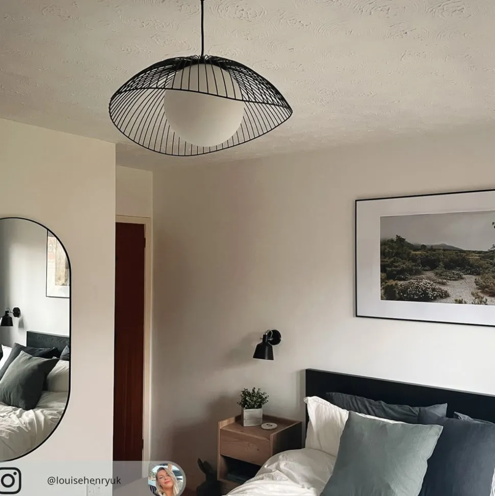 Lindby Fabronia hanglamp, rooster, glasbol