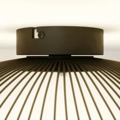 Lindby Fabronia plafondlamp, zwart/wit, glas, globe, E27