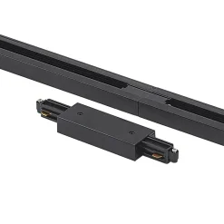 Lindby 1-fase railsysteem Linaro, GU10, zwart, 5-lamps.