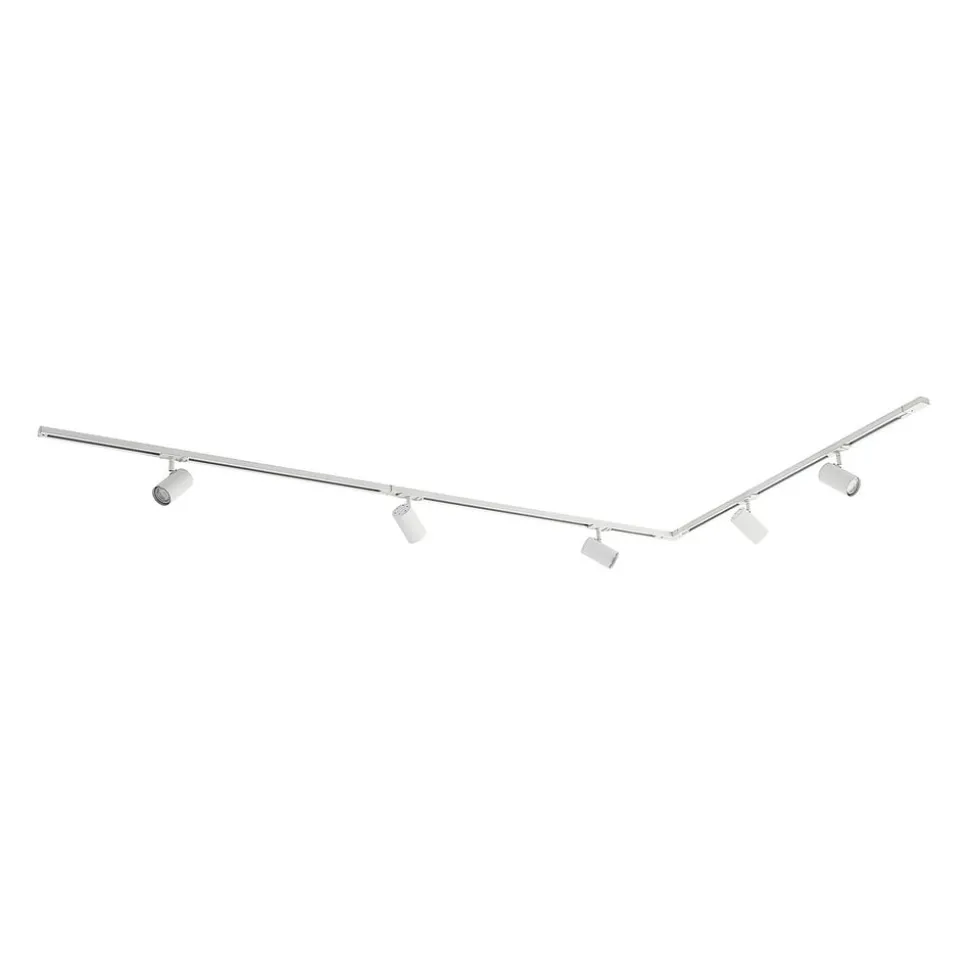 Lindby 1-fase railsysteem Linaro, GU10, wit, 5-lamps