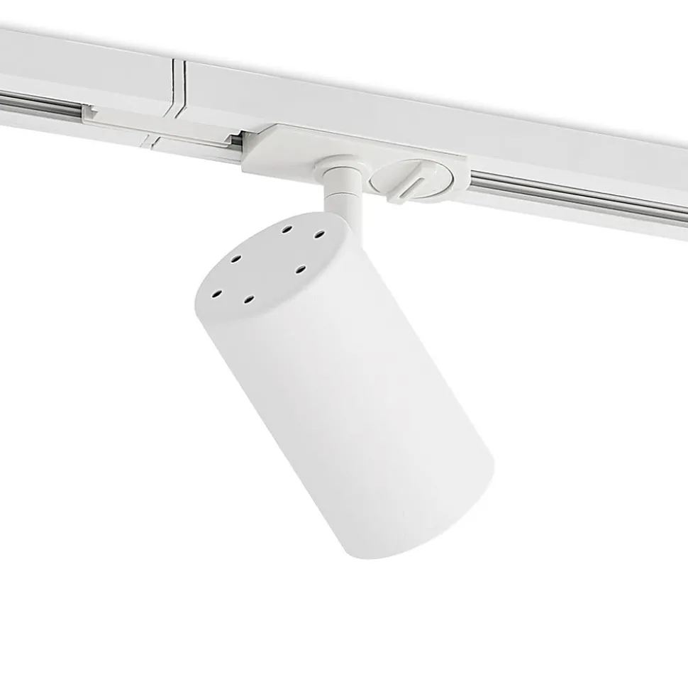 Lindby 1-fase railsysteem Linaro, GU10, wit, 5-lamps