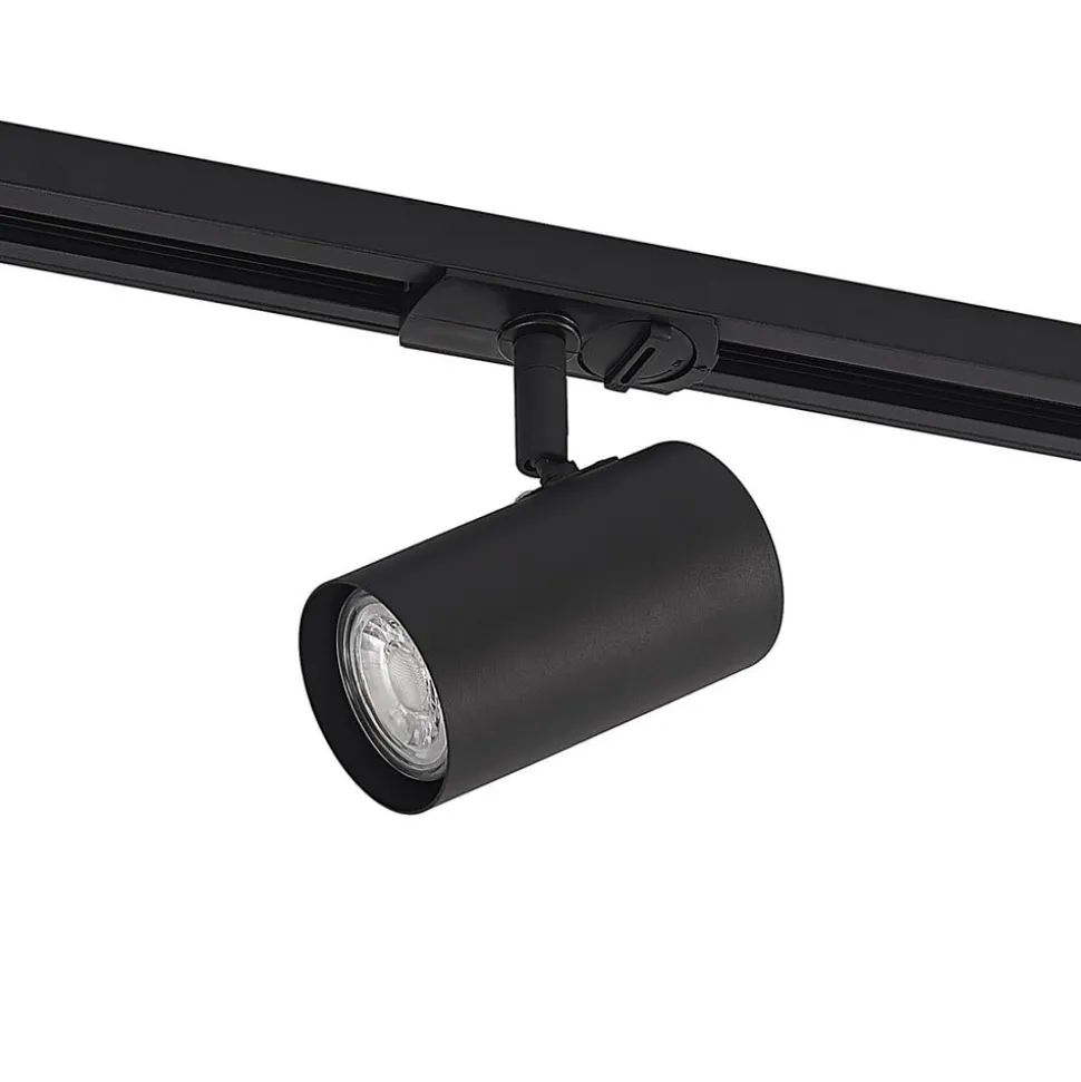 Lindby 1-fase railsysteem Linaro, GU10, 14-lichts zwart
