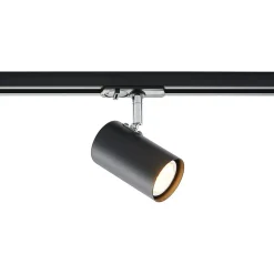 Lindby 1-fase railsysteem Linaro, GU10, 10-lamps zwart