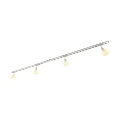 Lindby 1-fase railsysteem Linaro, E14, 4-lamps, wit