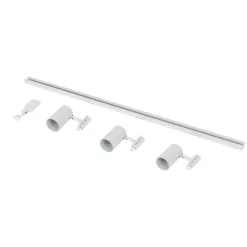 Lindby 1-fase railsysteem Linaro, GU10, 3-lamps, wit
