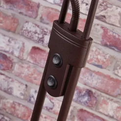 Lindby Felicia uplighter met leeslamp, roest