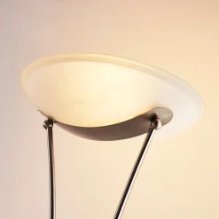 Lindby Felicia uplighter met leeslamp, nikkel