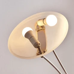 Lindby Felicia uplighter met leeslamp, nikkel