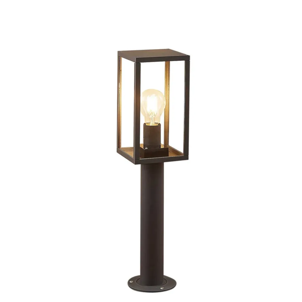 Lindby Filimon sokkellamp, 50 cm, antraciet, IP44, E27