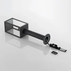 Lindby Filimon sokkellamp, 50 cm, antraciet, IP44, E27