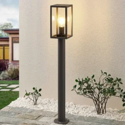 Lindby Filimon tuinpadverlichting, 80 cm, antraciet, IP44, E27