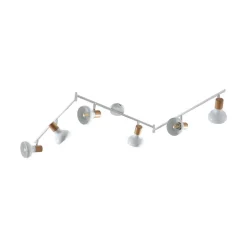 Lindby Fridolin plafondspot, 160cm, 6-lamps, wit, metaal
