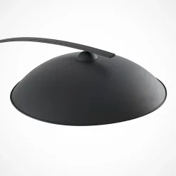 Lindby gebogen vloerlamp Emilienne, zwart, goudkleurig, 180 cm