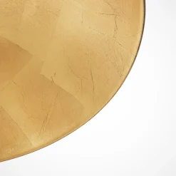 Lindby gebogen vloerlamp Emilienne, zwart, goudkleurig, 180 cm