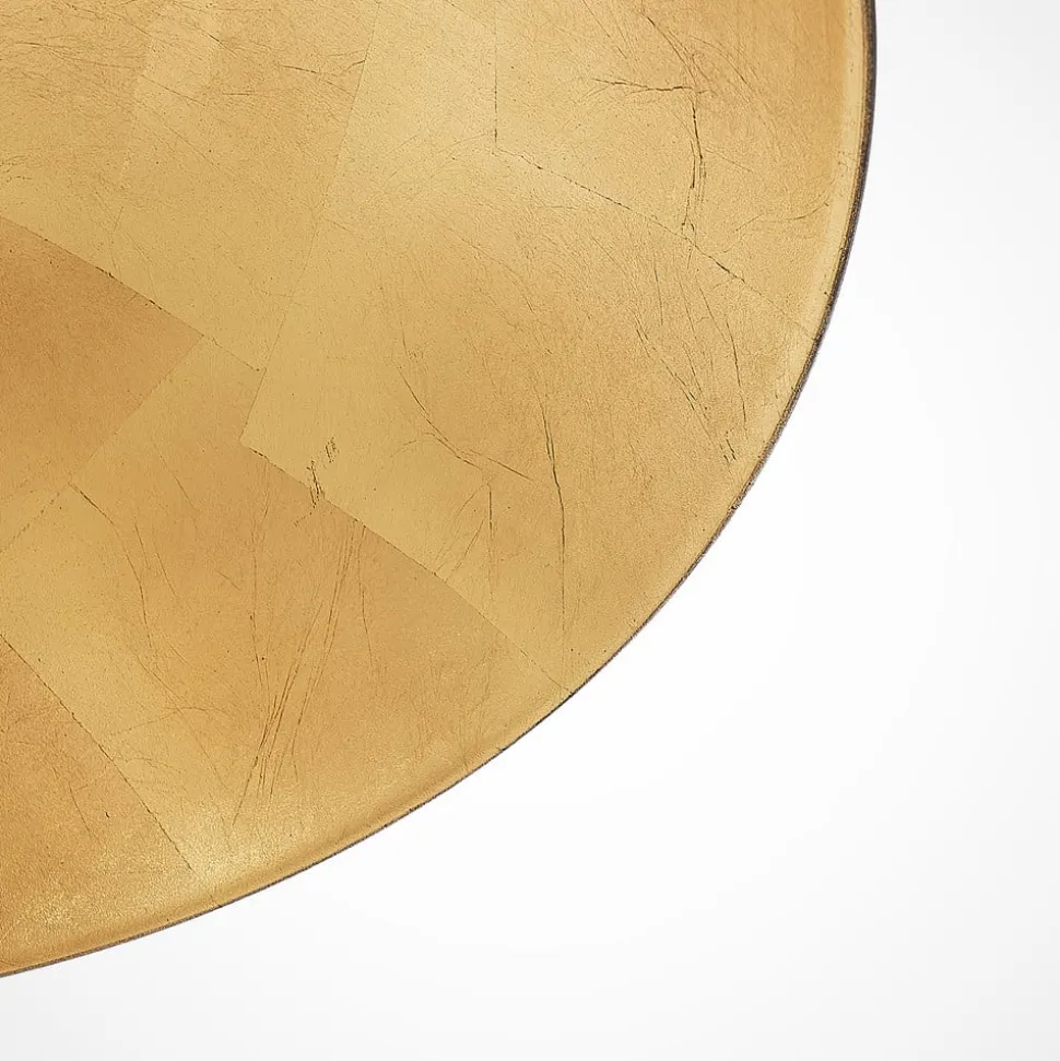 Lindby gebogen vloerlamp Emilienne, zwart, goudkleurig, 180 cm