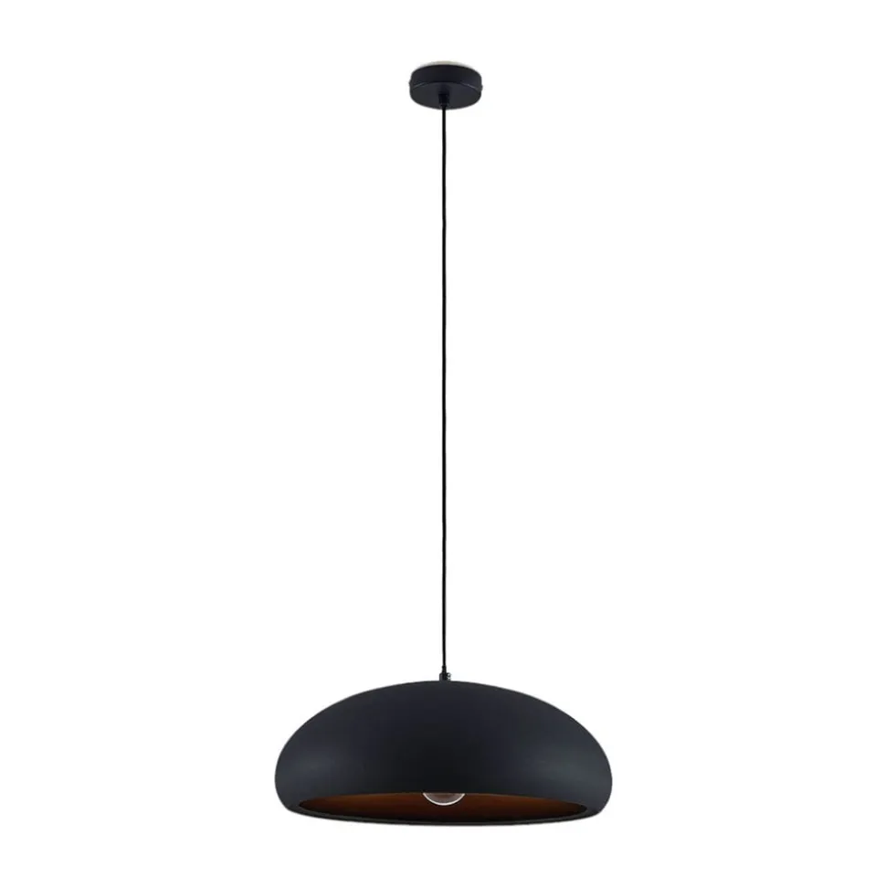 Lindby Gerwina hanglamp, zwart/goud, metaal, 40 cm, E27