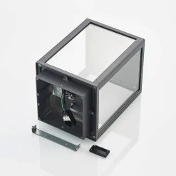 Lindby Giavanna sokkellamp, 29 cm, antraciet, IP44, E27