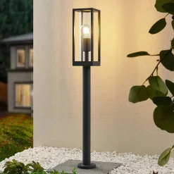 Lindby Giavanna tuinpadverlichting, 80 cm, antraciet, IP44, E27