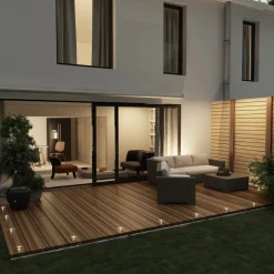 Lindby Gracelle LED inbouwvloerlamp, 3 stuks rond