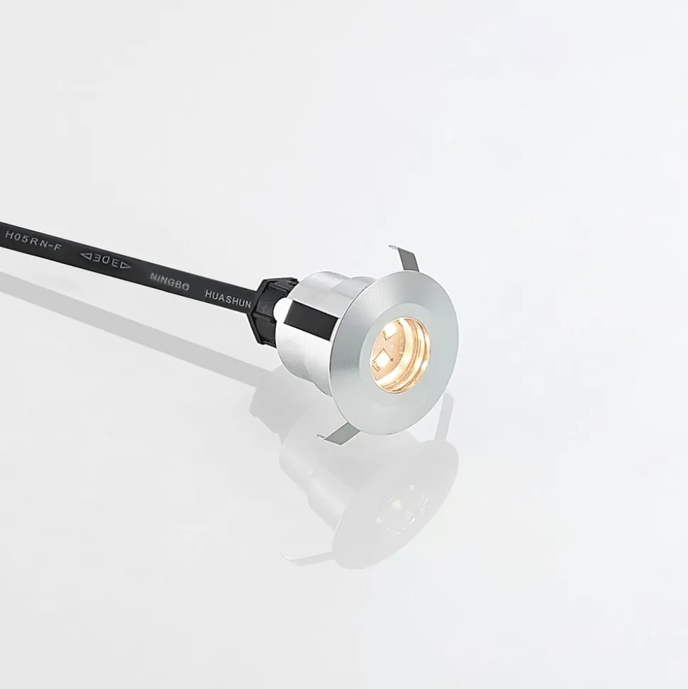 Lindby Gracelle LED inbouwvloerlamp, 3 stuks rond