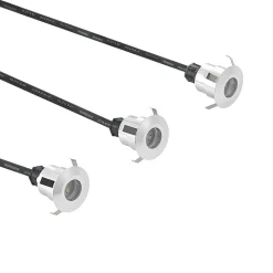 Lindby Gracelle LED inbouwvloerlamp, 3 stuks rond