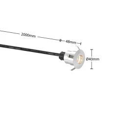 Lindby Gracelle LED inbouwvloerlamp, 3 stuks rond