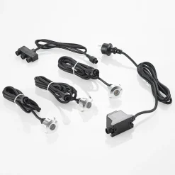 Lindby Gracelle LED inbouwvloerlamp, 3 stuks rond